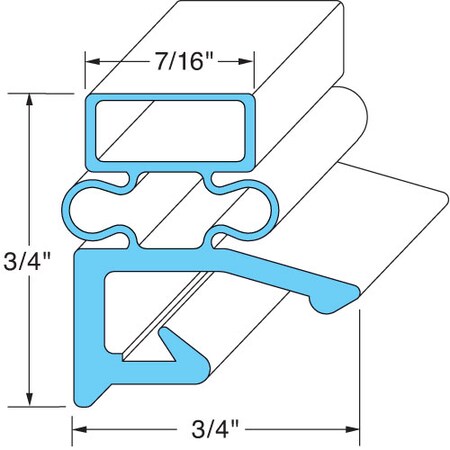 TRAULSEN Door Gasket 24-1/2" X 29-1/2" 280984-2